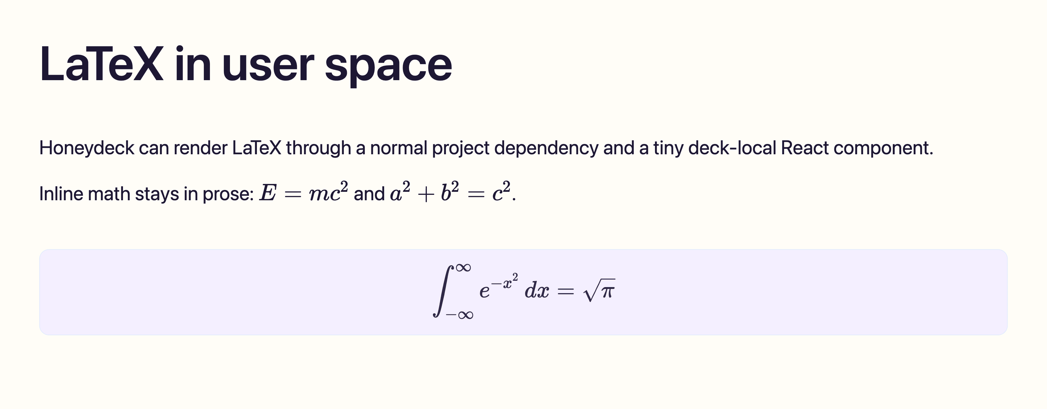 LaTeX example slide