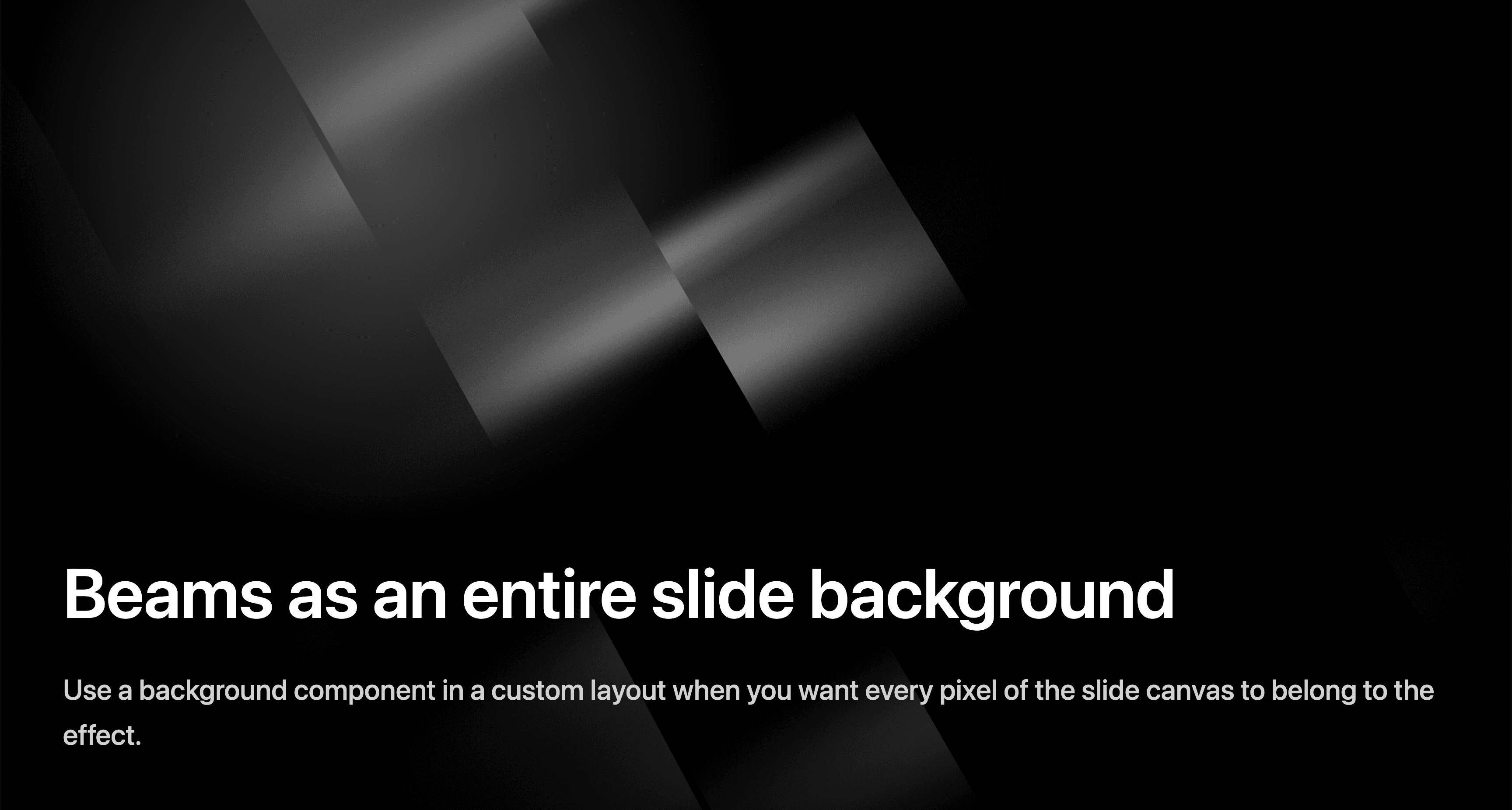 React Bits Backgrounds demo Slide